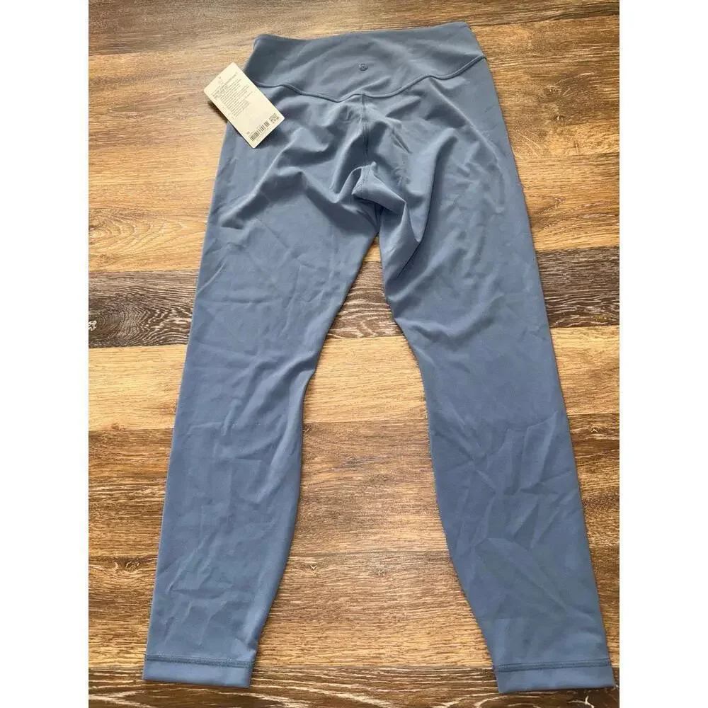 Lululemon Wunder Under SmoothCover High Rise 25” Washed Denim Size 10 NWT
